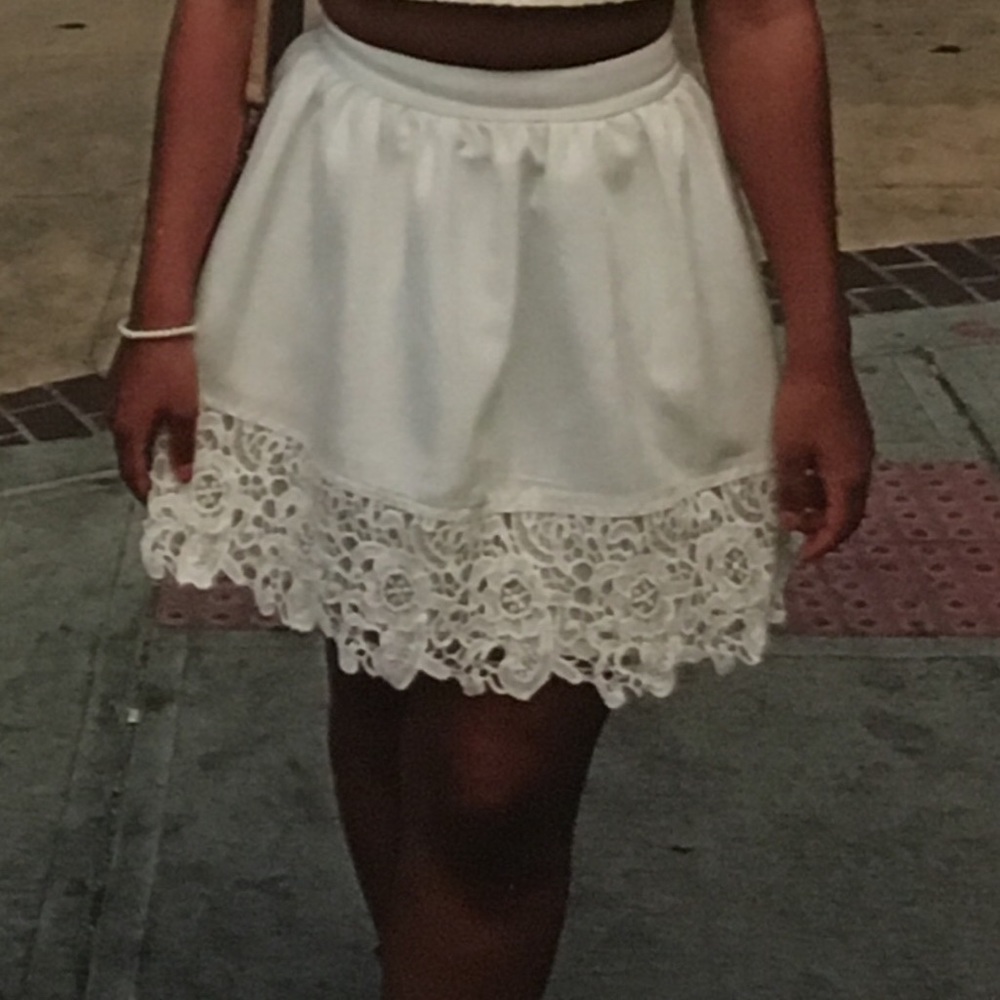 White Express skirt